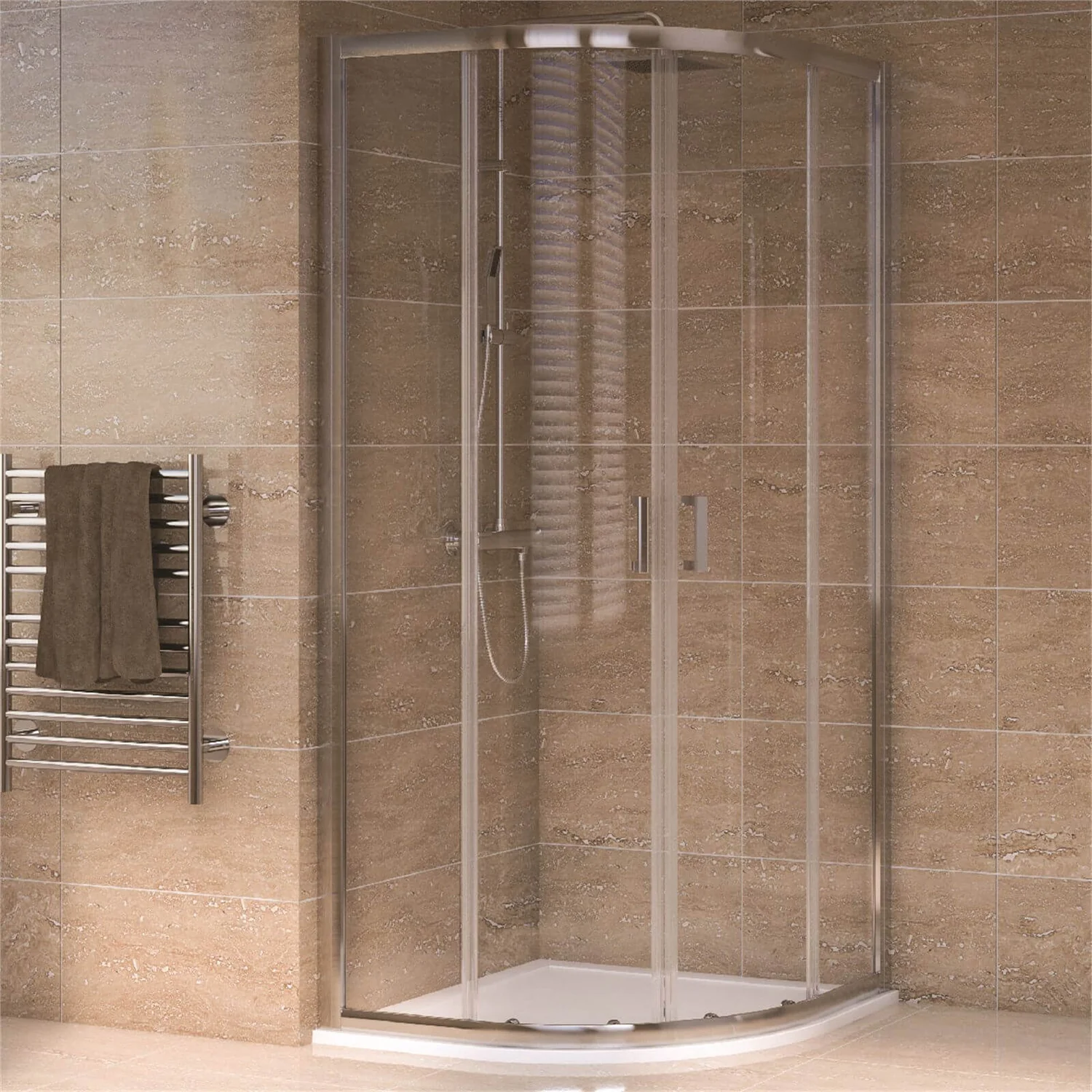Aqualux Quadrant 800 X 800mm Shower Enclosure And Tray Package 3 Aqualux Quadrant 800 X 800mm Shower Enclosure And Tray Package
