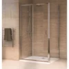 Aqualux Sliding Door 1200 X 800mm Shower Enclosure And Tray Package