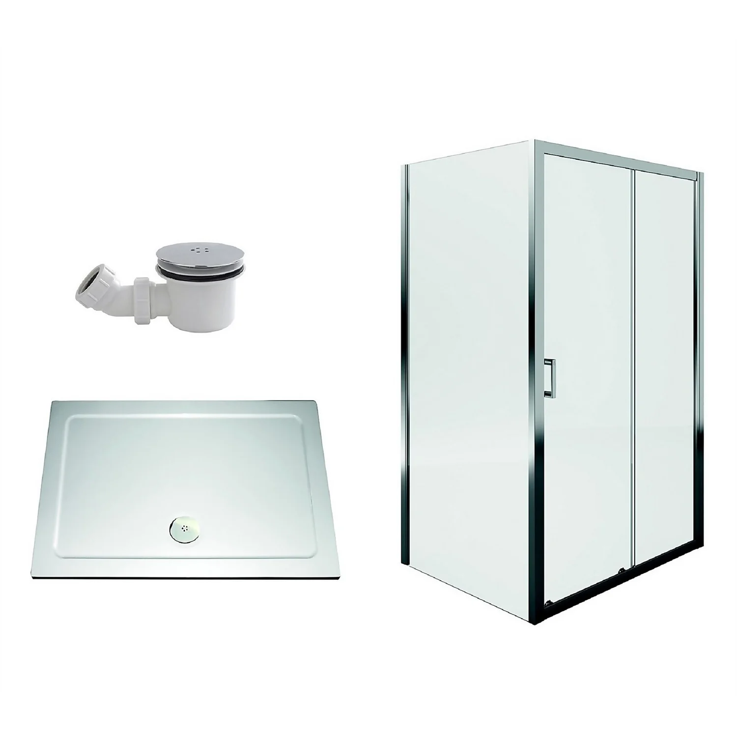 Aqualux Sliding Door 1400 X 900mm Shower Enclosure And Tray Package 4 Aqualux Sliding Door 1400 X 900mm Shower Enclosure And Tray Package - Image 2