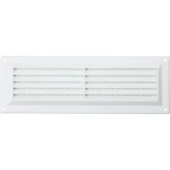 None Fixed Louvre Vent - 229 X 76mm - White Plastic