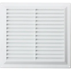 None Fixed Louvre Vent - 229 X 229mm - White Plastic