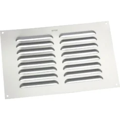 None Fixed Louvre Vent - 229 X 152mm - Silver Aluminium