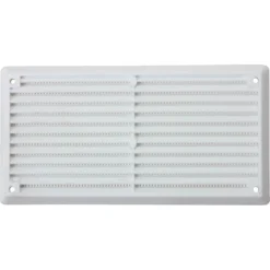 None Fixed Louvre Vent - 152 X 76mm - White Plastic