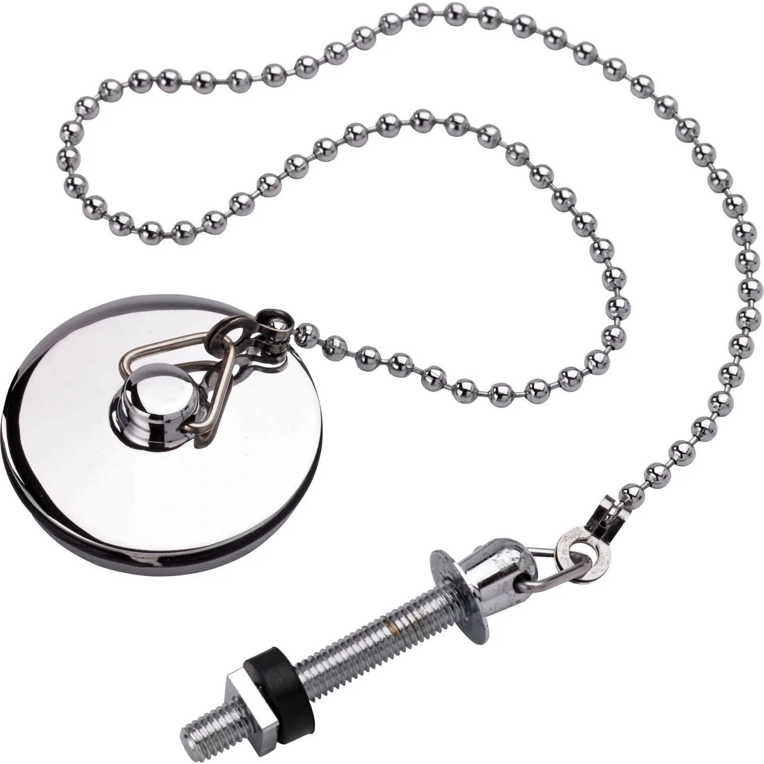 None Basin Plug With Chain And Stay Chrome Effect 3 None Basin Plug With Chain And Stay Chrome Effect