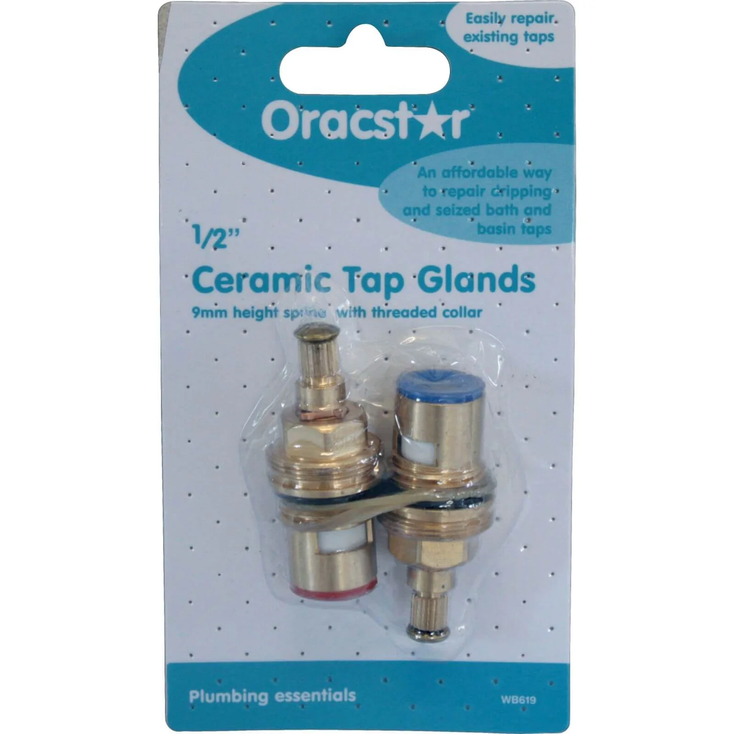 None Oracstar 1/2 Inch Ceramic Tap Gland 9mm Spline 4 None Oracstar 1/2 Inch Ceramic Tap Gland 9mm Spline - Image 2