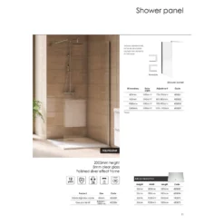 Aqualux Wet Room Shower Panel Glass - 900 X 2000mm -Triton None Store 12821793 3164845754673520