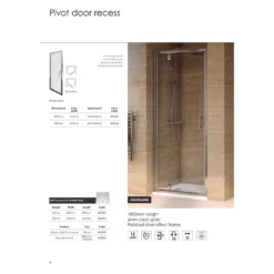 Aqualux Pivot Shower Door - 900mm -Triton None Store 12821807 2924833204626805