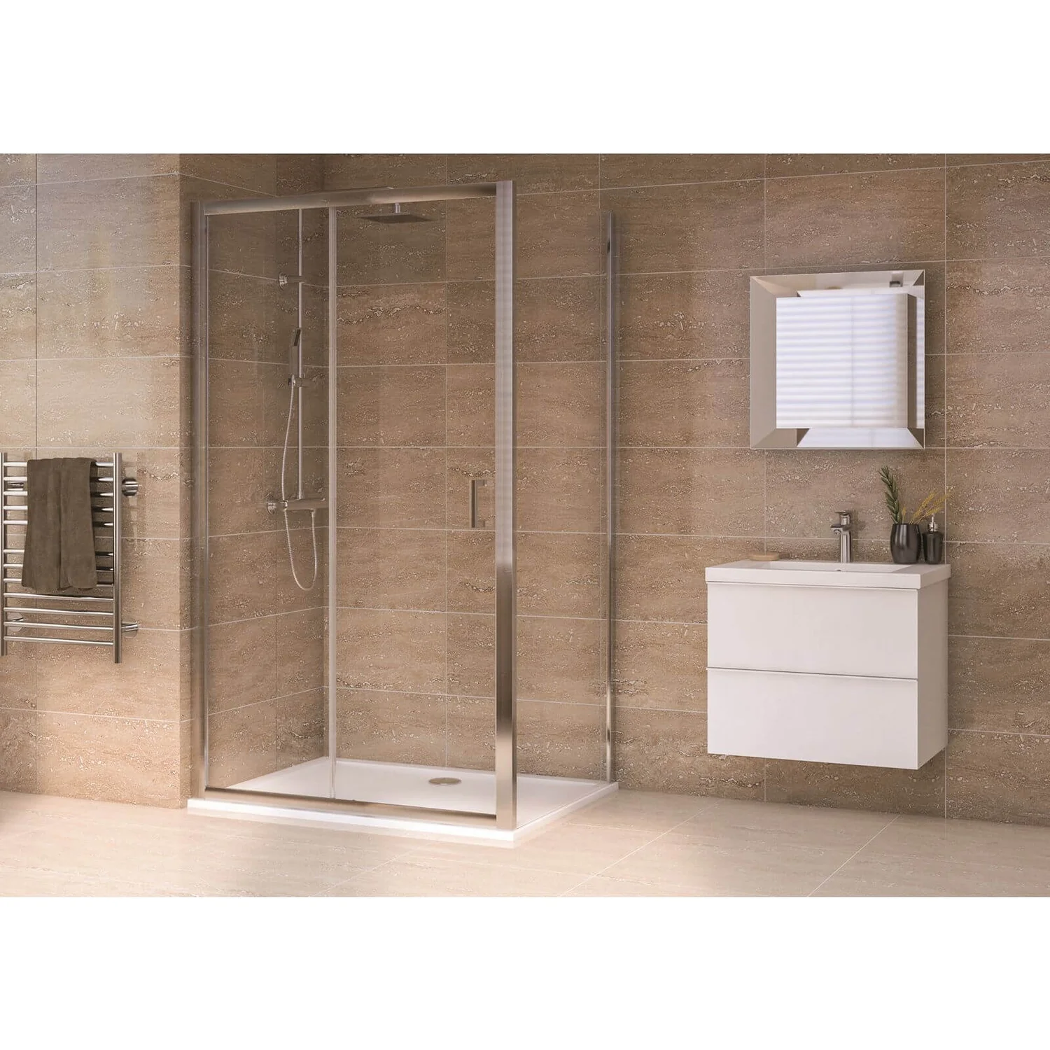 Aqualux Sliding Door Shower Enclosure - 1700 X 700mm 5 Aqualux Sliding Door Shower Enclosure - 1700 X 700mm - Image 3