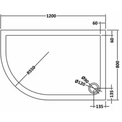 Balterley 1200 X 800mm Left Hand Shower Enclosure Package -Triton None Store 12823184 2114845791590941