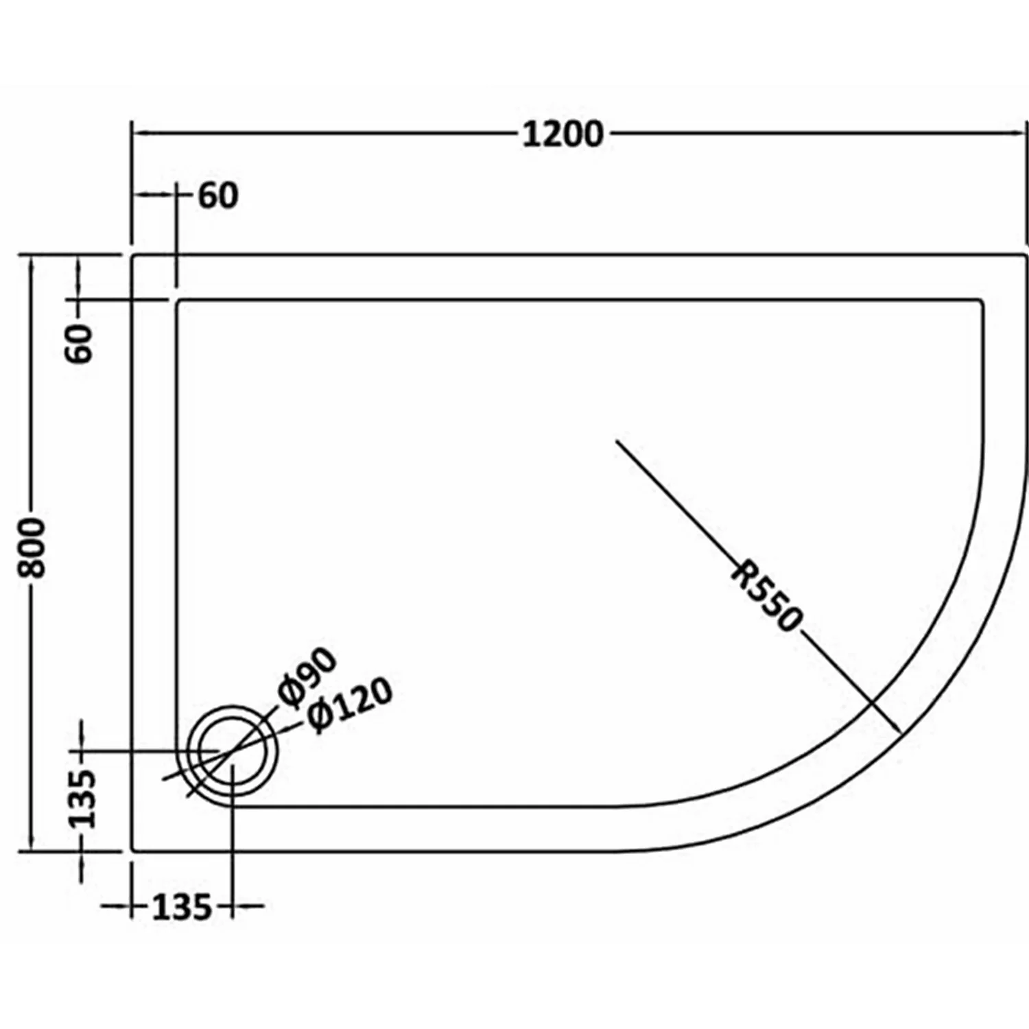 Balterley 1200 X 800mm Right Hand Shower Enclosure Package 8 Balterley 1200 X 800mm Right Hand Shower Enclosure Package - Image 6
