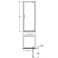 Balterley 760mm Pivot Shower Enclosure Package -Triton None Store 12823303 2644845793030374