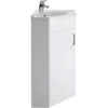 Balterley Orbit 1 Door Corner Cabinet Basin - Gloss White -Triton None Store 12823632 1404847466443676