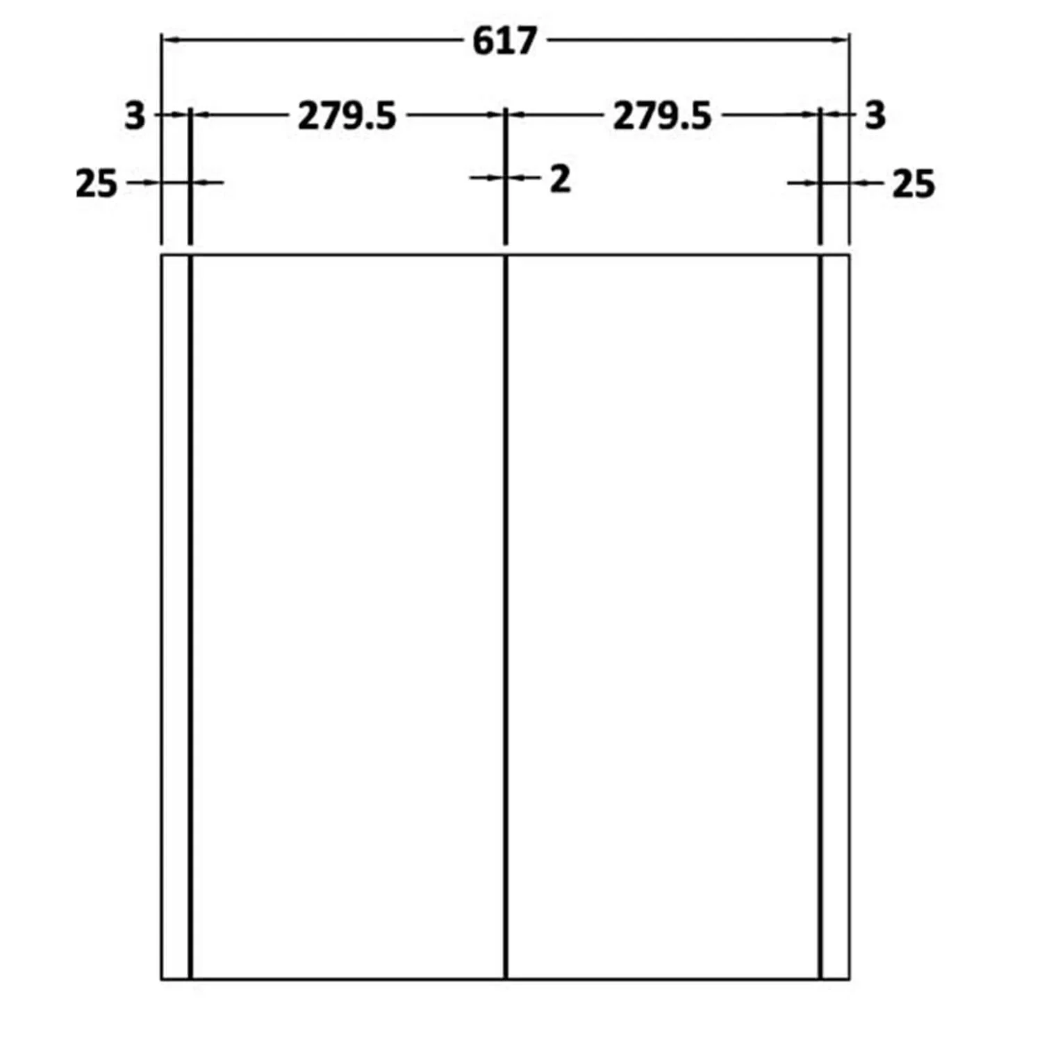 Balterley Bianca 600mmmm Mirror Cabinet - Gloss White 4 Balterley Bianca 600mmmm Mirror Cabinet - Gloss White - Image 2