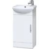 Balterley Orbit 400mm 1 Door Unit With Basin - Gloss White -Triton None Store 12823778 7064847466528198