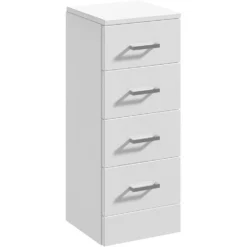 Balterley Orbit 300x300mm 4 Drawer Unit - Gloss White