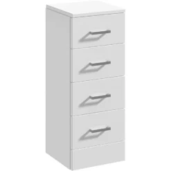 Balterley Orbit 300x330mm 4 Drawer Unit - Gloss White