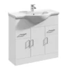 Balterley Orbit 850mm Freestanding Unit With Basin 1 - Gloss White 2 Balterley Orbit 850mm Freestanding Unit With Basin 1 - Gloss White -Triton None Store 12824204 4134831604544315