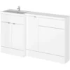 Balterley Dynamic 1500mm Left Hand WC Combination Unit - Gloss White -Triton None Store 12824344 2114831604514855