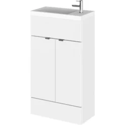Balterley Dynamic 500mm Compact Vanity Unit With Basin - Gloss White