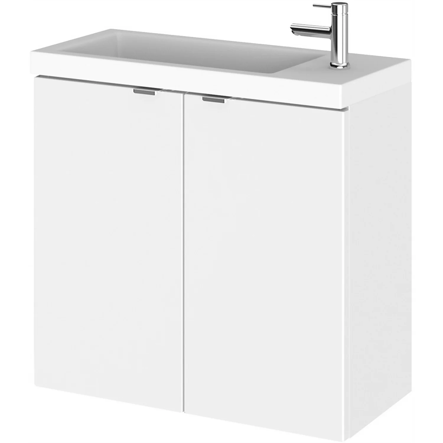 Balterley Dynamic 600mm Wall Hung Compact Vanity Unit With Basin - Gloss White 3 Balterley Dynamic 600mm Wall Hung Compact Vanity Unit With Basin - Gloss White