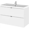 Balterley Dynamic 800mm Wall Hung Vanity Unit With Basin - Gloss White