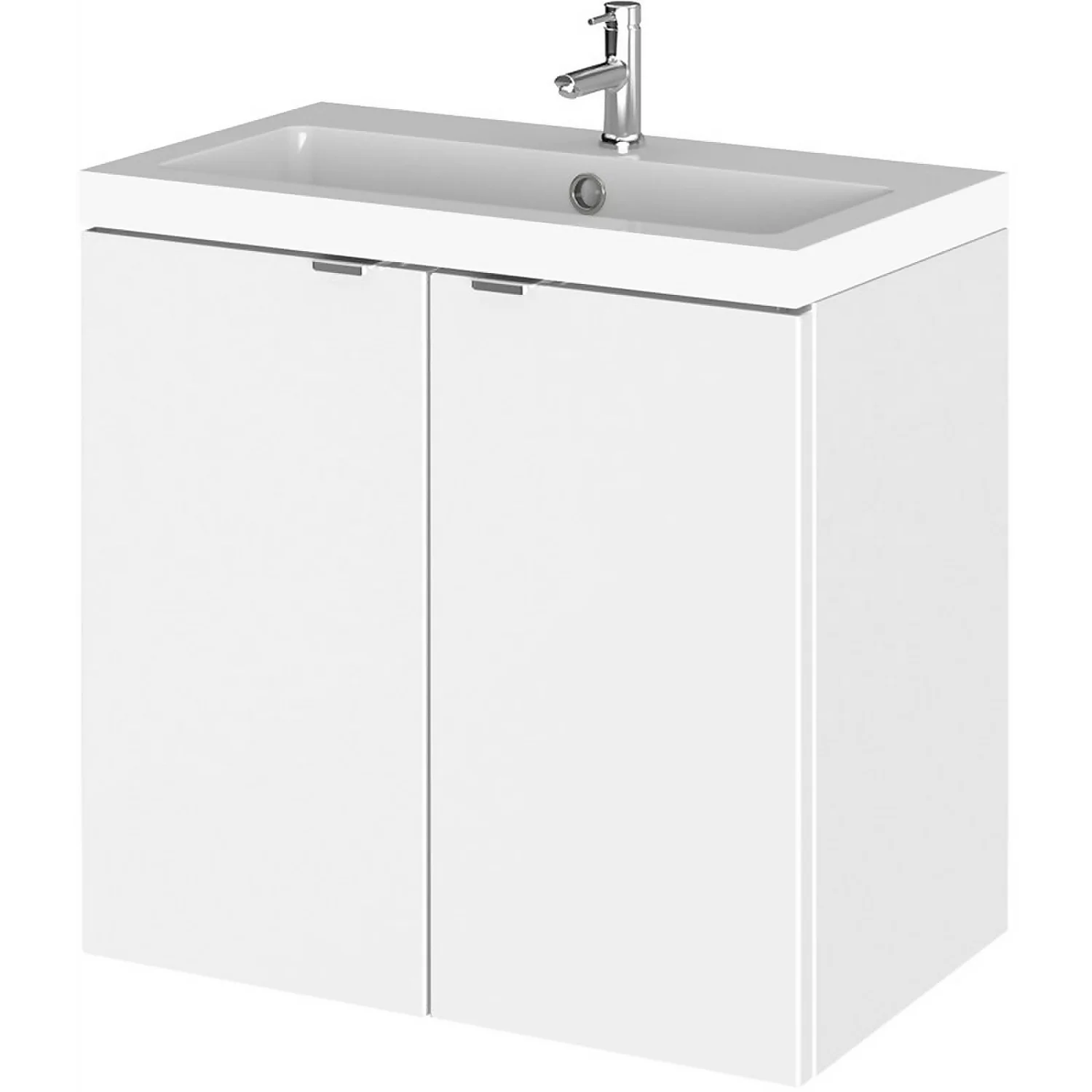 Balterley Dynamic 600mm Wall Hung Compact Door Unit With Basin - Gloss White 3 Balterley Dynamic 600mm Wall Hung Compact Door Unit With Basin - Gloss White