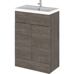 Balterley Dynamic 600mm Vanity Unit With Basin - Brown Grey Avola