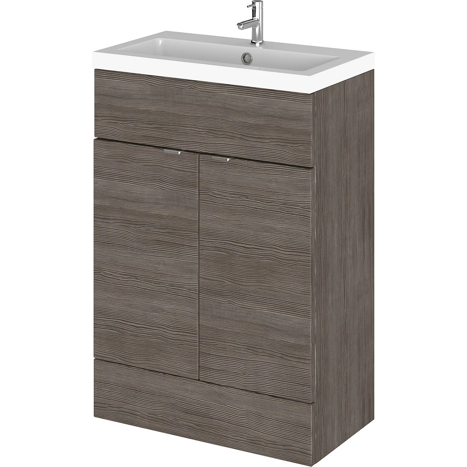 Balterley Dynamic 600mm Vanity Unit With Basin - Brown Grey Avola 3 Balterley Dynamic 600mm Vanity Unit With Basin - Brown Grey Avola