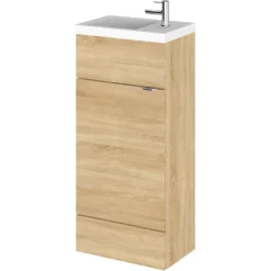 Balterley Dynamic 400mm Compact Vanity Unit With Basin - Natural Oak
