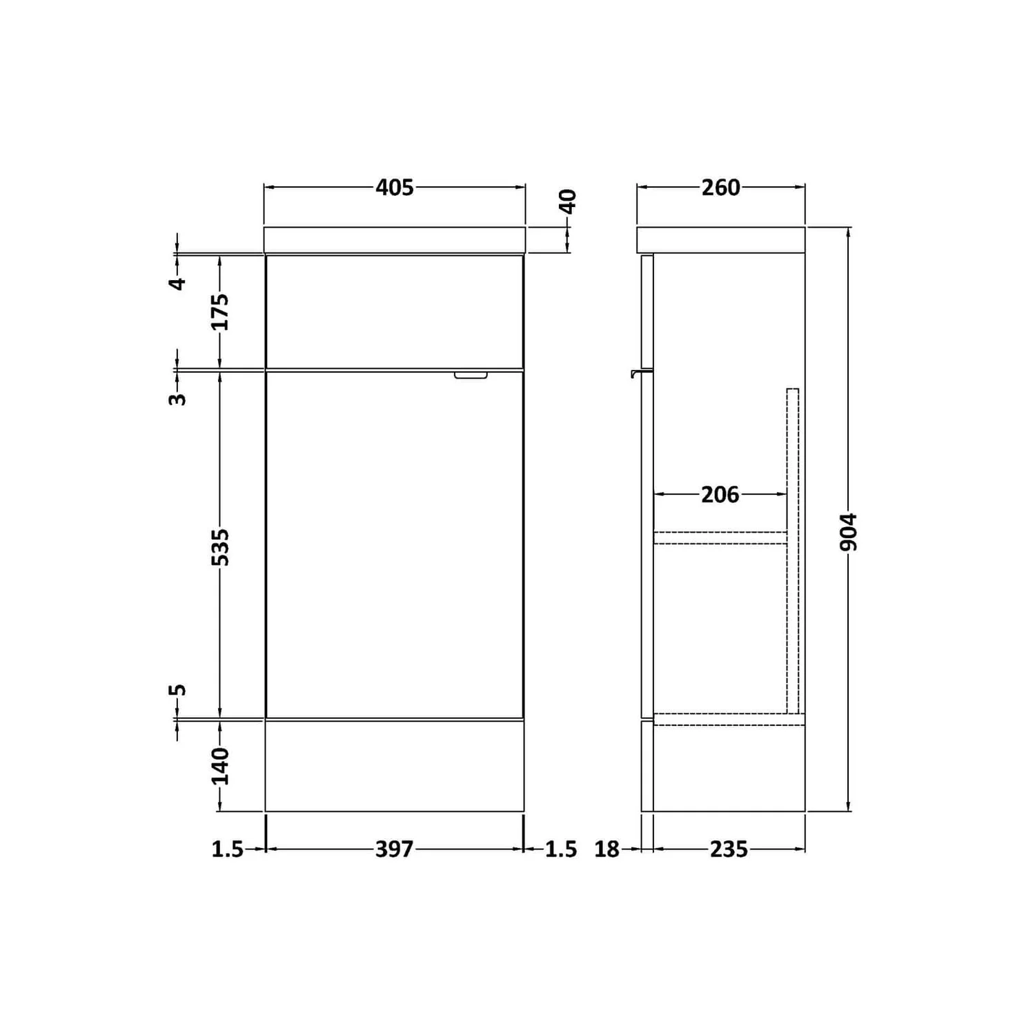 Balterley Dynamic 400mm Compact Vanity Unit With Basin - Natural Oak 4 Balterley Dynamic 400mm Compact Vanity Unit With Basin - Natural Oak - Image 2