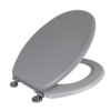Allana Tongue & Groove Moulded Wood Toilet Seat - Grey -Triton None Store 12824508 1594831955733852