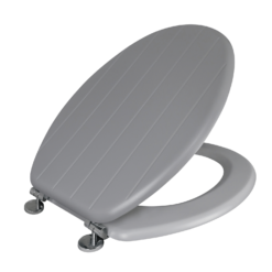Allana Tongue & Groove Moulded Wood Toilet Seat - Grey