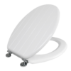 Allana Tongue & Groove Moulded Wood Toilet Seat - White -Triton None Store 12824516 8964831955831361