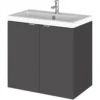 Balterley Dynamic 600mm Wall Hung Compact Door Unit With Basin - Gloss Grey 2 Balterley Dynamic 600mm Wall Hung Compact Door Unit With Basin - Gloss Grey -Triton None Store 12824644 9824847467324065