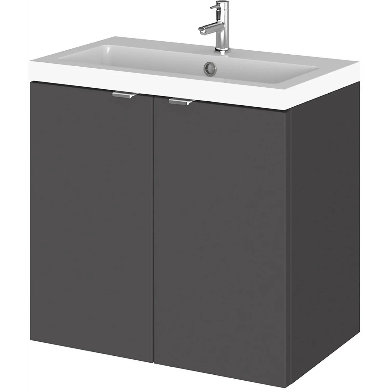 Balterley Dynamic 600mm Wall Hung Compact Door Unit With Basin - Gloss Grey 3 Balterley Dynamic 600mm Wall Hung Compact Door Unit With Basin - Gloss Grey