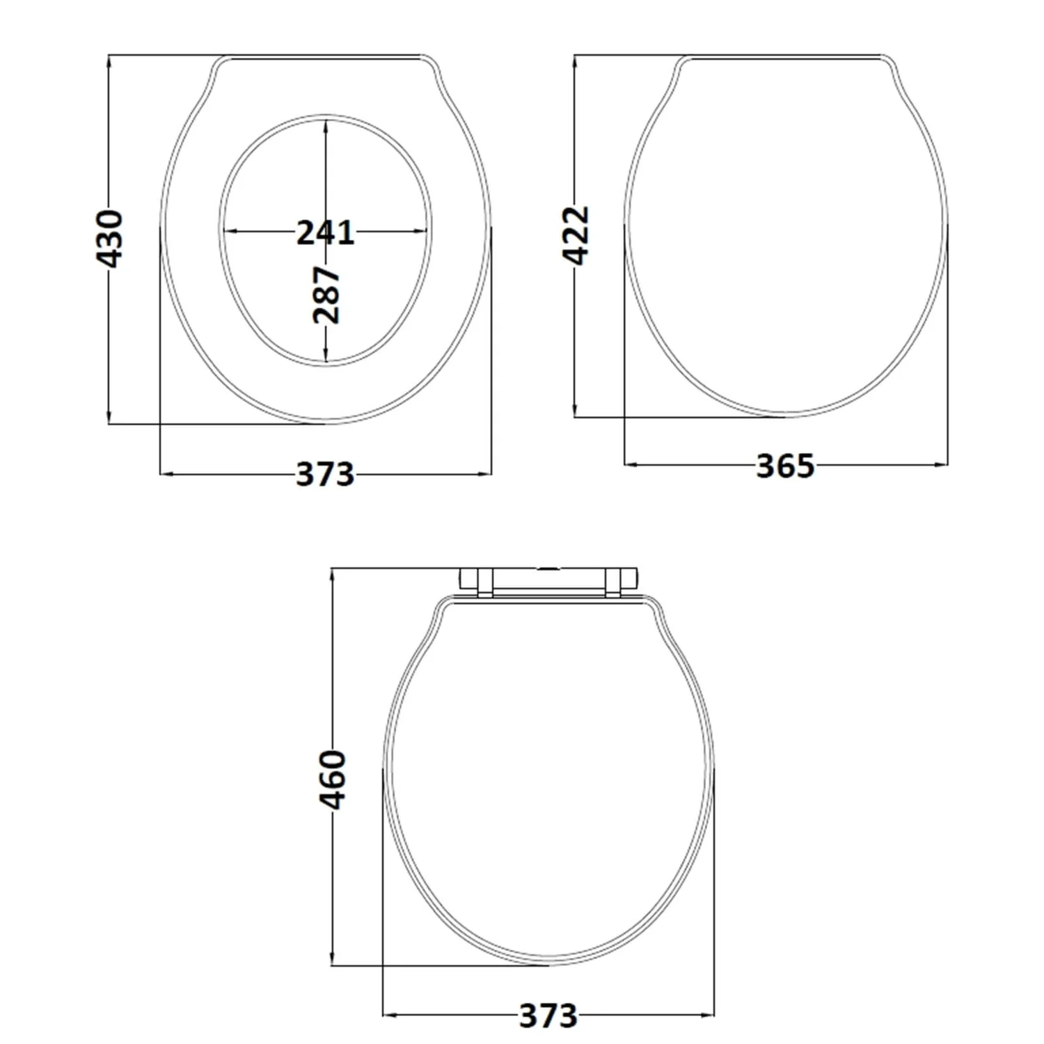 Balterley Harrington Curved Toilet Seat - Blue 4 Balterley Harrington Curved Toilet Seat - Blue - Image 2