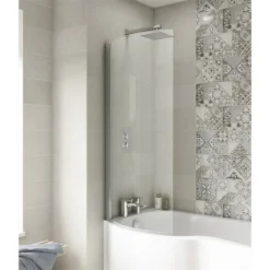 Balterley Curved P-Bath Screen - 6mm