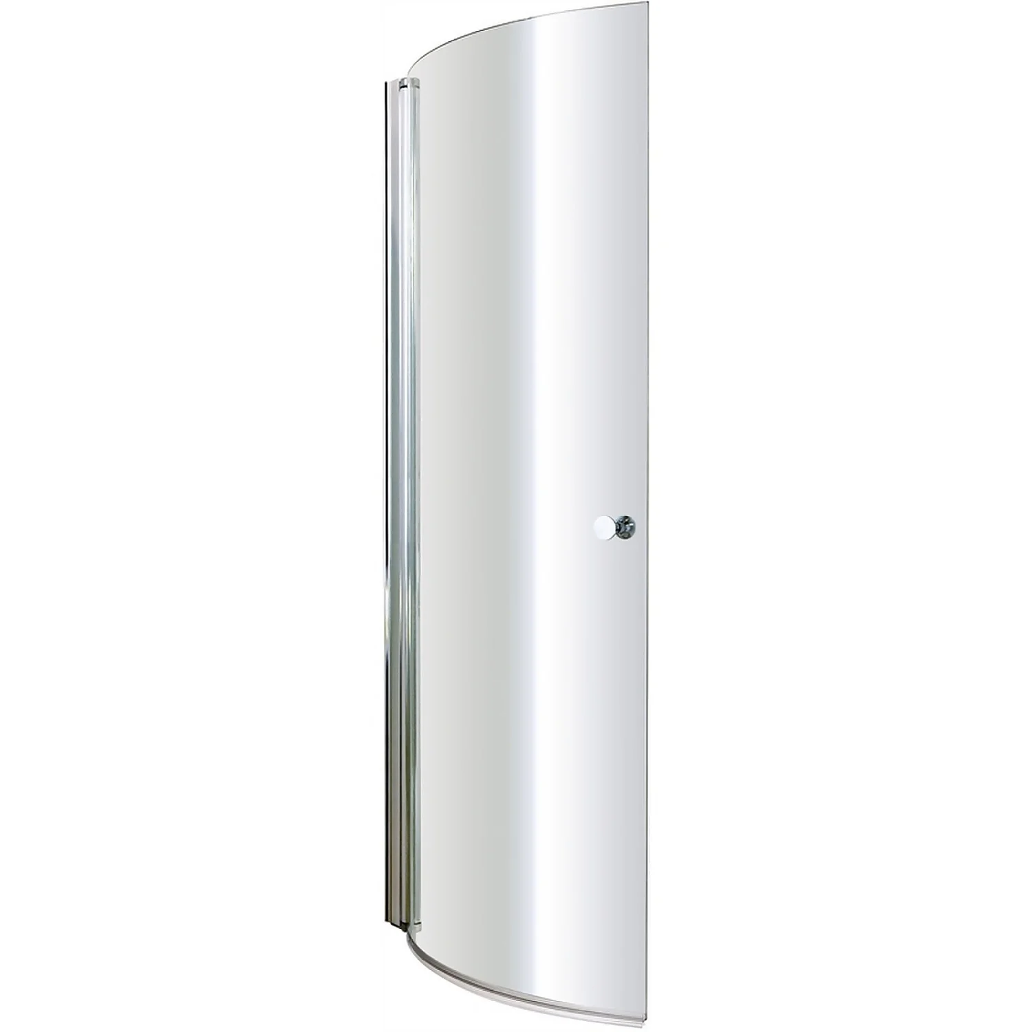 Balterley Curved P-Bath Screen With Knob - 6mm 3 Balterley Curved P-Bath Screen With Knob - 6mm
