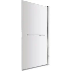 Balterley Square Bath Screen With Rail - 6mm