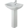 Balterley Faron 1 Tap Hole Basin And Full Pedestal - 545mm -Triton None Store 12825557 2104847468498220