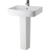 Balterley Optic 1 Tap Hole Basin And Full Pedestal - 600mm -Triton None Store 12825562 6874847468566188