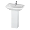 Balterley Destin 1 Tap Hole Basin And Full Pedestal - 600mm -Triton None Store 12825563 1264831965156633