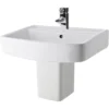 Balterley Optic 1 Tap Hole Basin And Semi Pedestal - 520mm -Triton None Store 12825564 1544831947001536