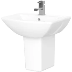 Balterley Destin 1 Tap Hole Basin And Semi Pedestal - 500mm