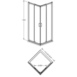 Balterley Corner Entry Shower Enclosure - 760mm (5mm Glass) -Triton None Store 12825572 1674833218254092