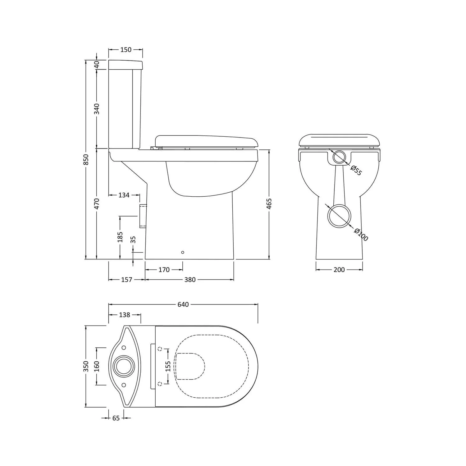 Balterley Vito Comfort Height Pan, Cistern And Soft Close Toilet Seat 4 Balterley Vito Comfort Height Pan, Cistern And Soft Close Toilet Seat - Image 2
