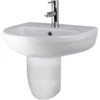 Balterley Vision 1 Tap Hole Basin And Semi Pedestal - 500mm 2 Balterley Vision 1 Tap Hole Basin And Semi Pedestal - 500mm -Triton None Store 12825865 8294847469182775