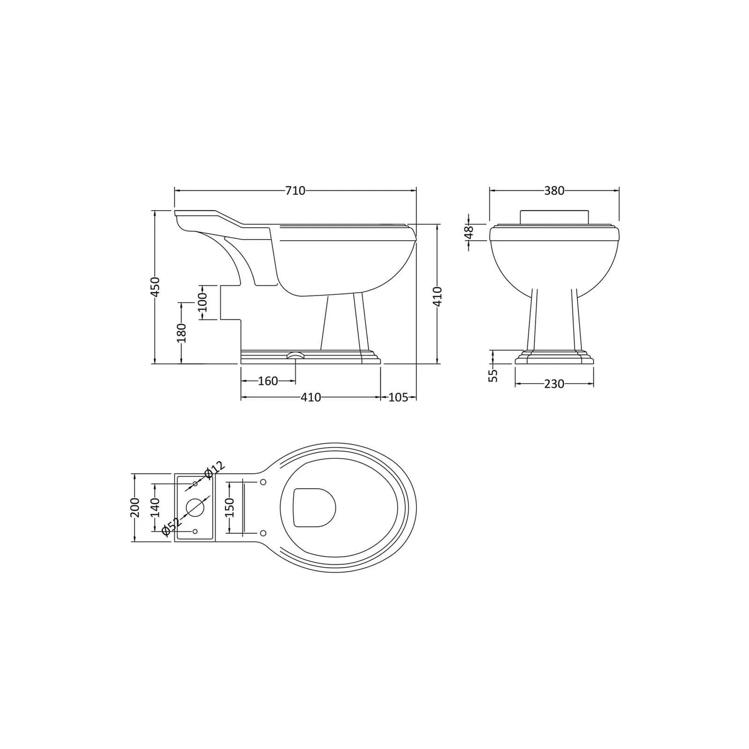 Balterley Legacy Pan, Cistern And Toilet Seat 4 Balterley Legacy Pan, Cistern And Toilet Seat - Image 2