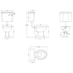 Balterley Kinston Low Level WC Pan, Cistern And Flush Pipe Kit 5 Balterley Kinston Low Level WC Pan, Cistern And Flush Pipe Kit -Triton None Store 12825871 5664833228178665