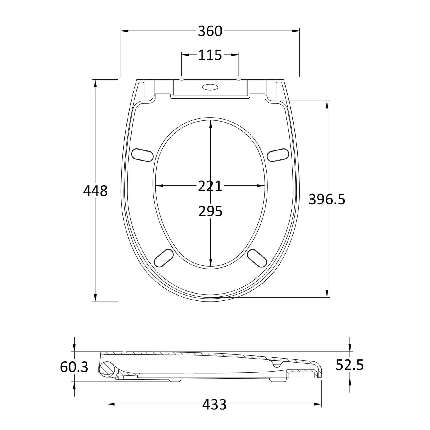 Balterley Luxury Round Soft Close Toilet Seat - White 4 Balterley Luxury Round Soft Close Toilet Seat - White - Image 2
